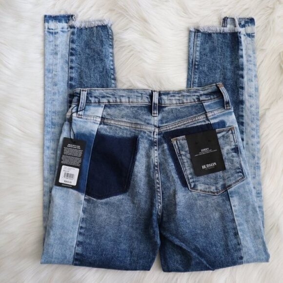 NWT Hudson Zoeey Front Yoke Blue Acid Wash High Rise Cropped Jeans Size 27 - Picture 8 of 9